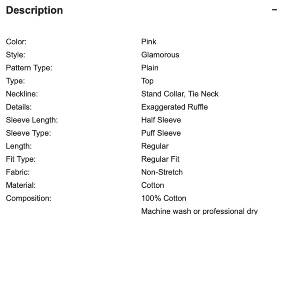 SHEIN Neon Pink Tie Neck Exaggerate Ruffle Trim Top - Picture 7 of 11